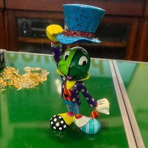 ROMERO BRITTO RETIRED JIMINY CRICKET 8 INCH FIGURINE #2 DISNEY PINOCCHIO